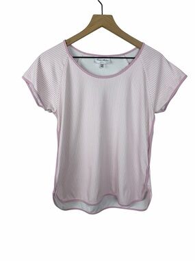 Brooks Brothers x LAKE Pajama Top Pink White Stripe